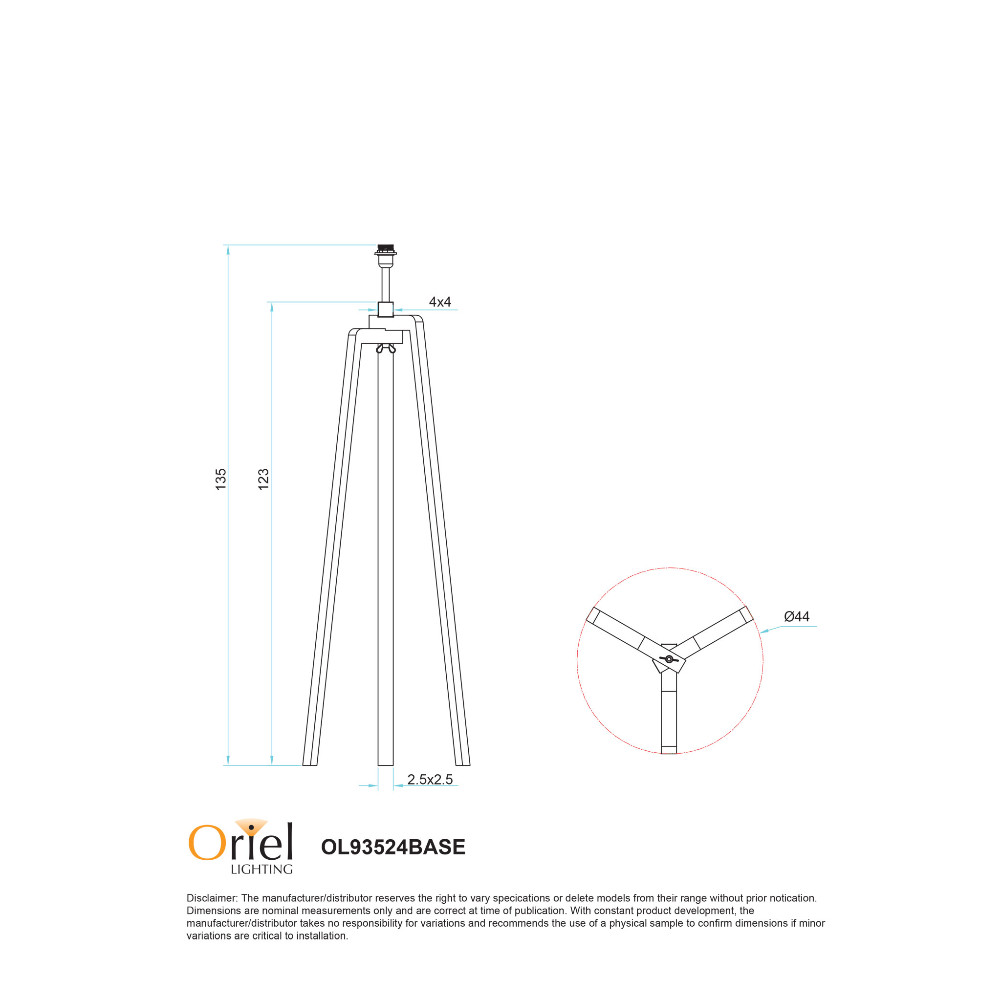 LUND FLOOR LAMP BASE ONLY - Image 3