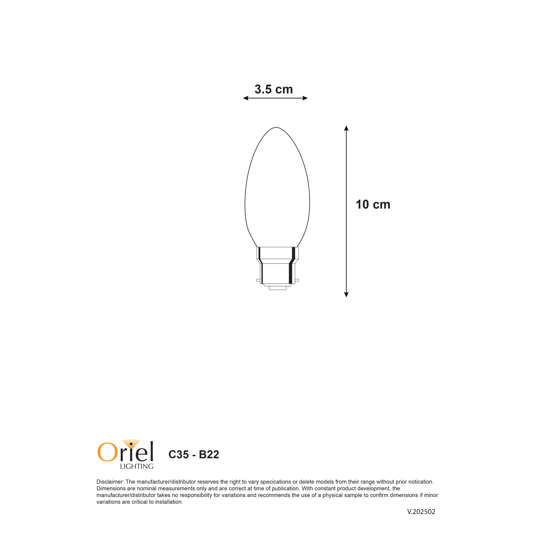 FILAMENT LED C35 2700K B22 - Image 2