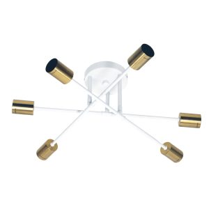 MUNA.6 WHITE + SATIN BRASS