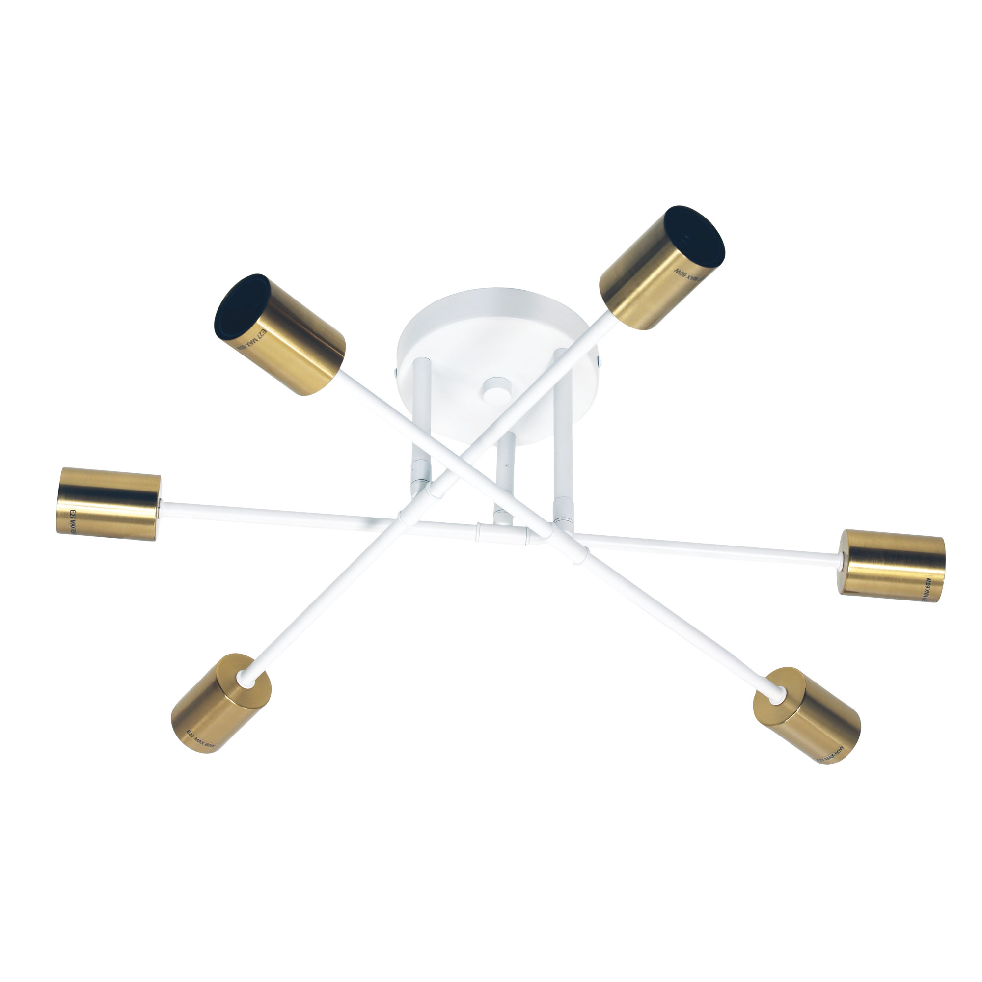MUNA.6 WHITE + SATIN BRASS