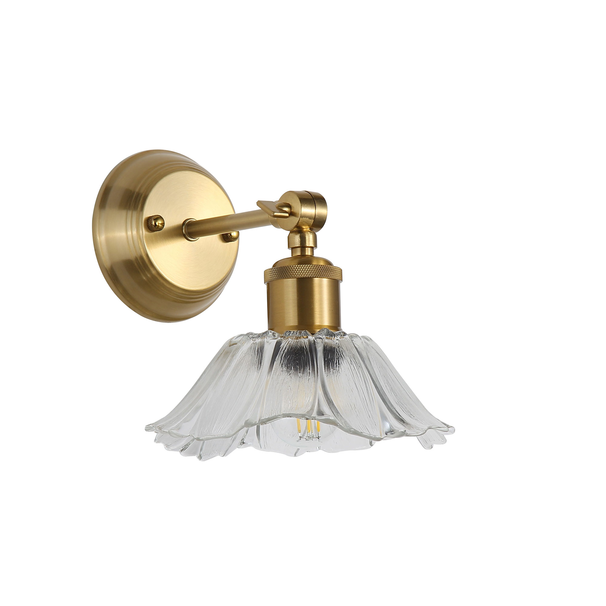 FLEUR CLEAR/SATIN BRASS